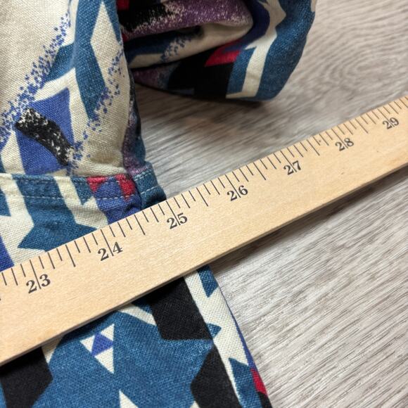 Vintage Wrangler Aztec Southwest Button Up Shirt X Long Tails Men's XL - Picture 7 of 9